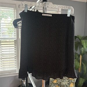 Abercrombie & Fitch Black Mini Skirt with White Dots
